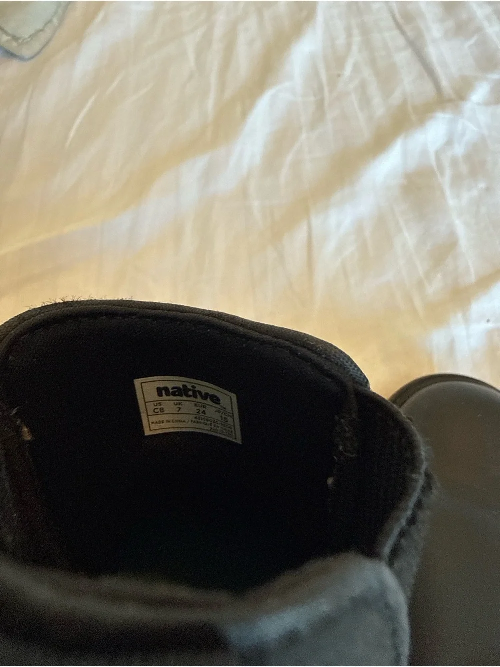Native Kids Black Chelsea Slip-On Boots
